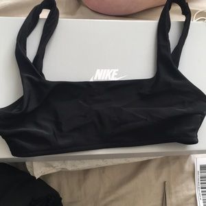 black bathing suit top